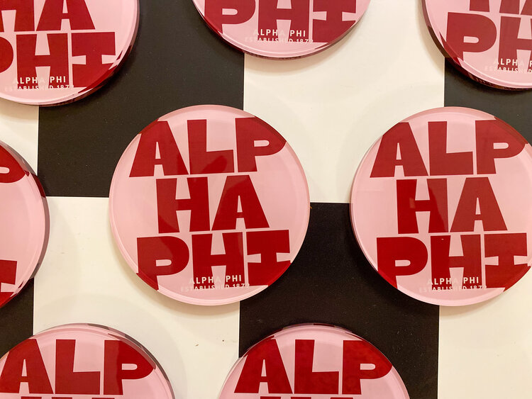 Tart By Taylor Savvy Sorority Coaster - Alpha Phi