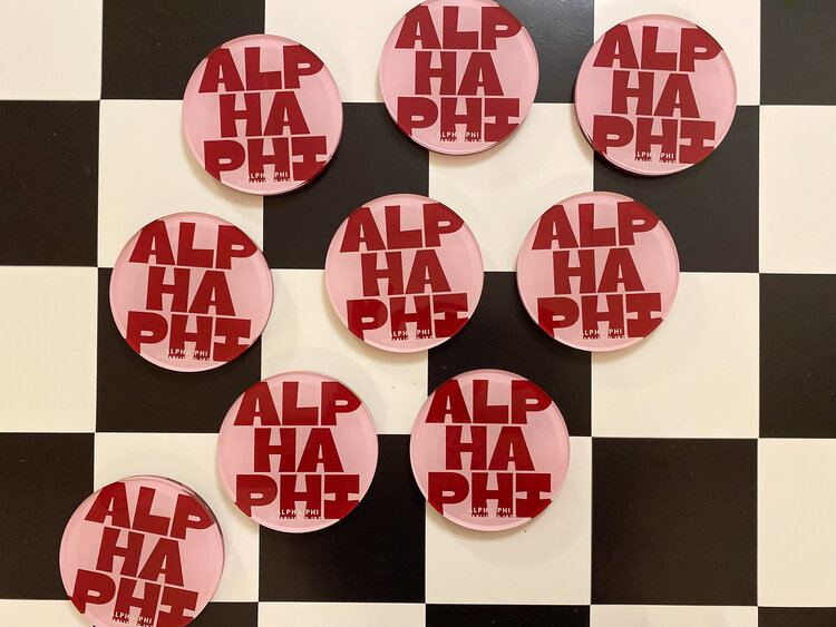 Tart By Taylor Savvy Sorority Coaster - Alpha Phi