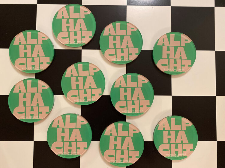 Tart By Taylor Savvy Sorority Coaster - Alpha Chi Omega