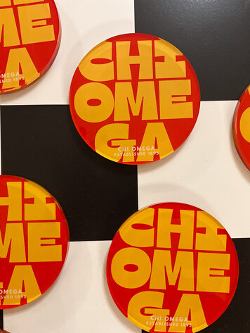 Tart By Taylor Savvy Sorority Coaster - Chi Omega