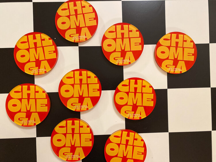 Tart By Taylor Savvy Sorority Coaster - Chi Omega