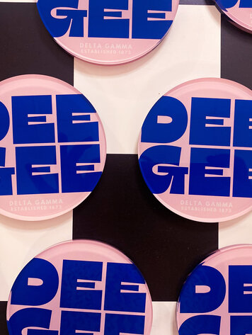 Tart By Taylor Savvy Sorority Coaster - Delta Gamma