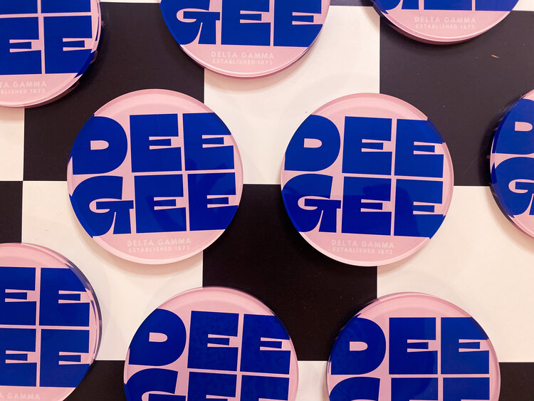 Tart By Taylor Savvy Sorority Coaster - Delta Gamma