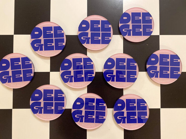 Tart By Taylor Savvy Sorority Coaster - Delta Gamma