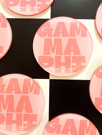 Tart By Taylor Savvy Sorority Coaster - Gamma Phi Beta