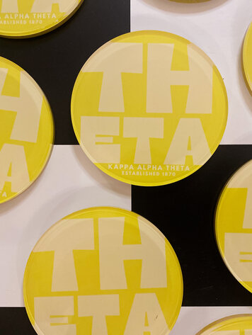 Tart By Taylor Savvy Sorority Coaster - Kappa Alpha Theta