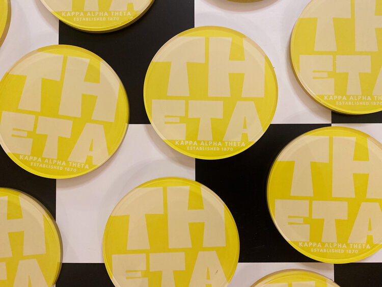 Tart By Taylor Savvy Sorority Coaster - Kappa Alpha Theta