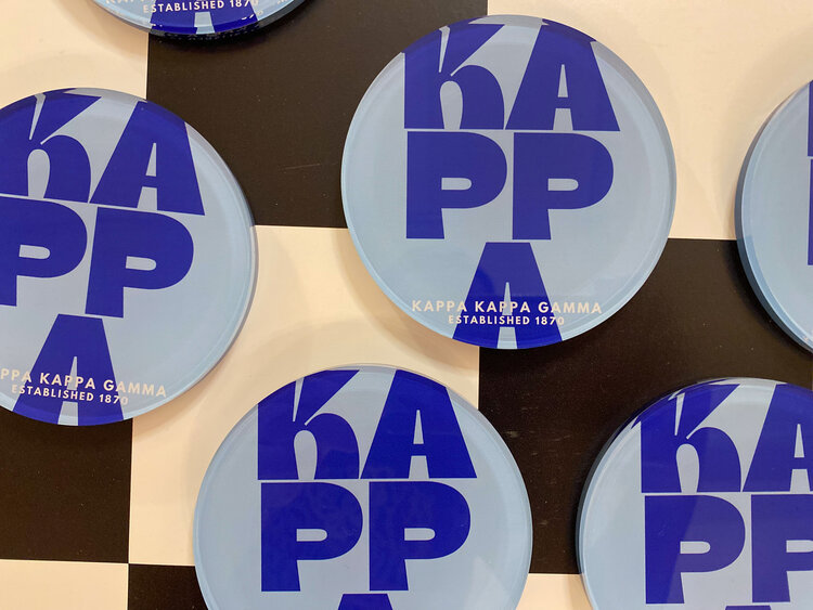 Tart By Taylor Savvy Sorority Coaster - Kappa Kappa Gamma