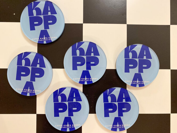 Tart By Taylor Savvy Sorority Coaster - Kappa Kappa Gamma