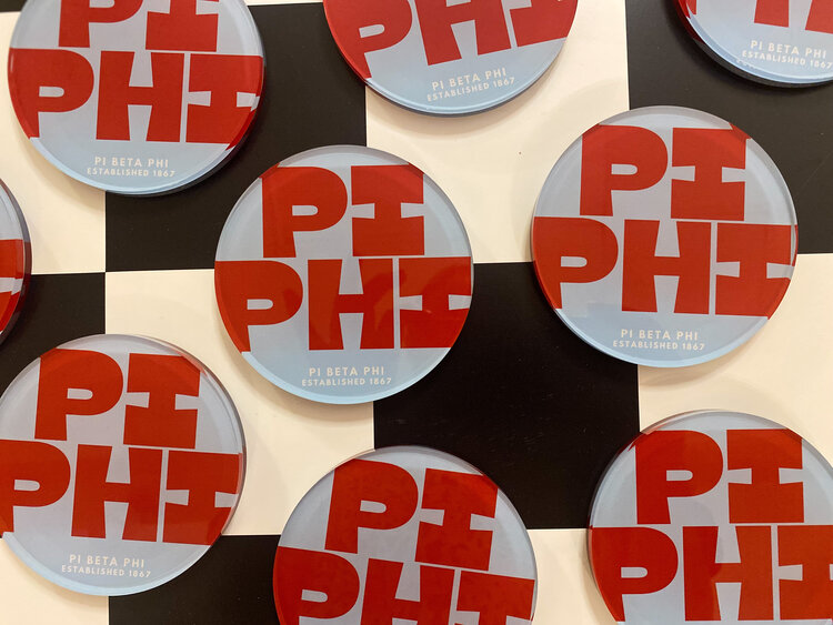 Tart By Taylor Savvy Sorority Coaster - Pi Beta Phi