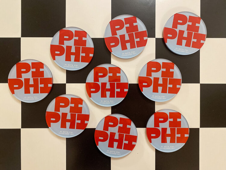 Tart By Taylor Savvy Sorority Coaster - Pi Beta Phi