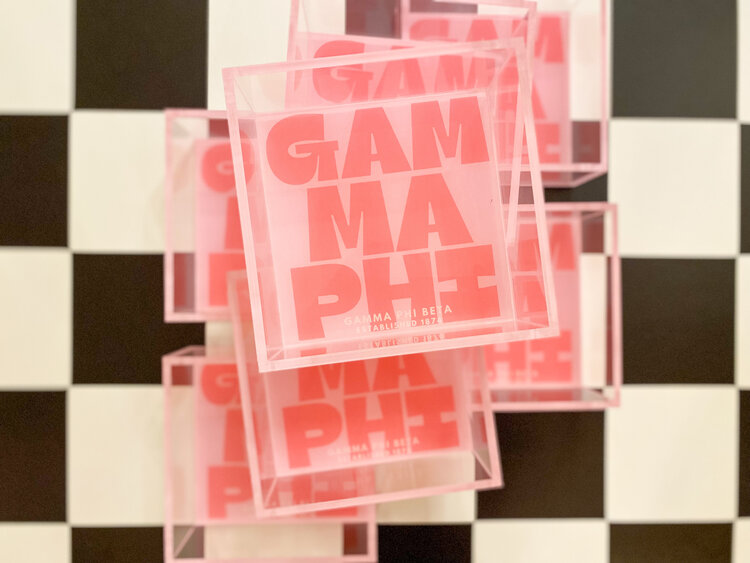 Tart By Taylor Savvy Sorority Trinket Tray - Gamma Phi Beta