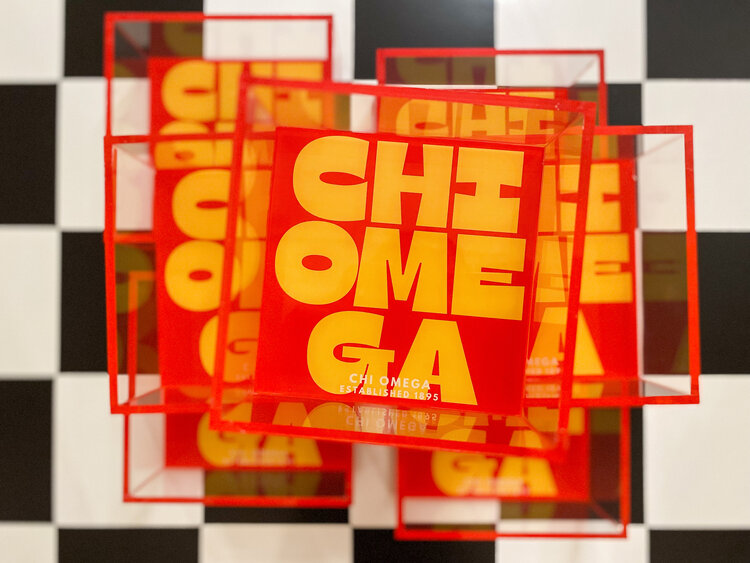 Tart By Taylor Savvy Sorority Trinket Tray - Chi Omega