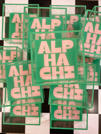 Tart By Taylor Savvy Sorority Trinket Tray - Alpha Chi Omega