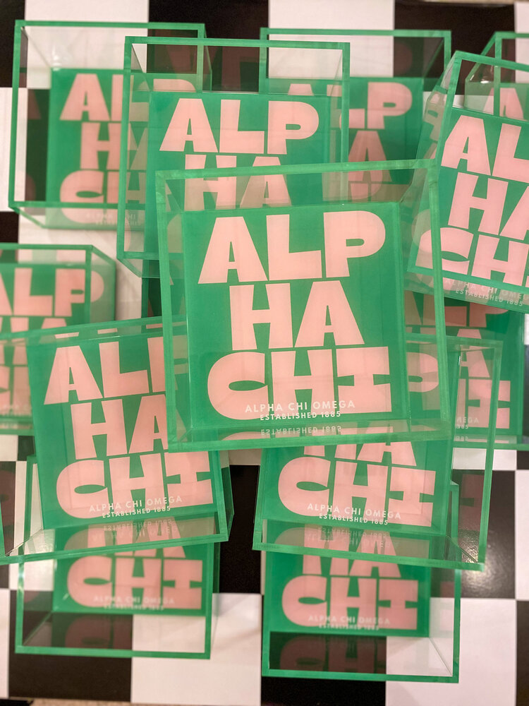 Tart By Taylor Savvy Sorority Trinket Tray - Alpha Chi Omega