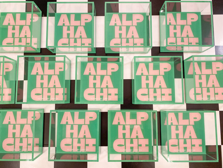 Tart By Taylor Savvy Sorority Trinket Tray - Alpha Chi Omega