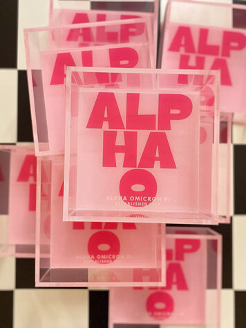 Tart By Taylor Savvy Sorority Trinket Tray - Alpha Omicron Pi