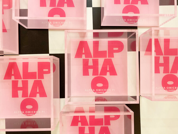 Tart By Taylor Savvy Sorority Trinket Tray - Alpha Omicron Pi