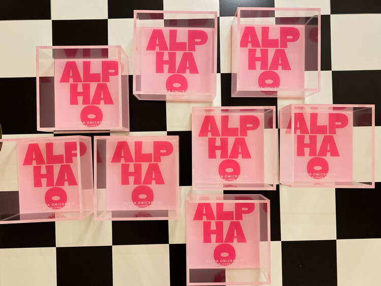 Tart By Taylor Savvy Sorority Trinket Tray - Alpha Omicron Pi