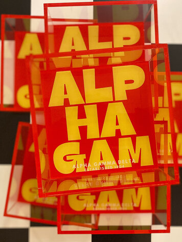 Tart By Taylor Savvy Sorority Trinket Tray - Alpha Gamma Delta