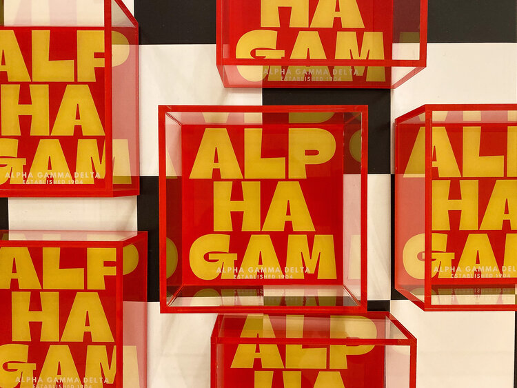 Tart By Taylor Savvy Sorority Trinket Tray - Alpha Gamma Delta