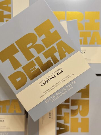 Tart By Taylor Savvy Sorority Keepsake Box - Delta Delta Delta