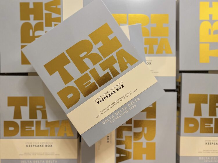 Tart By Taylor Savvy Sorority Keepsake Box - Delta Delta Delta