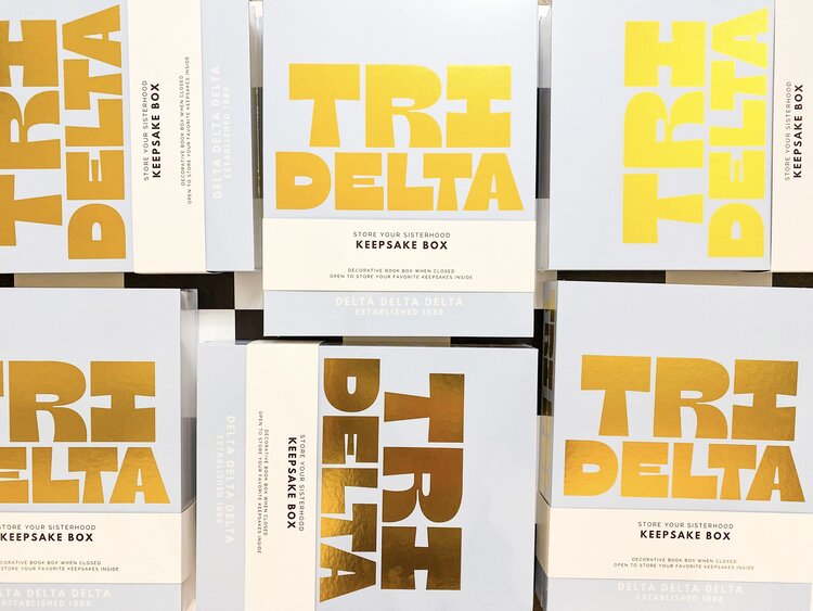 Tart By Taylor Savvy Sorority Keepsake Box - Delta Delta Delta