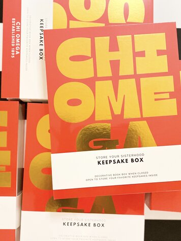 Tart By Taylor Savvy Sorority Keepsake Box - Chi Omega