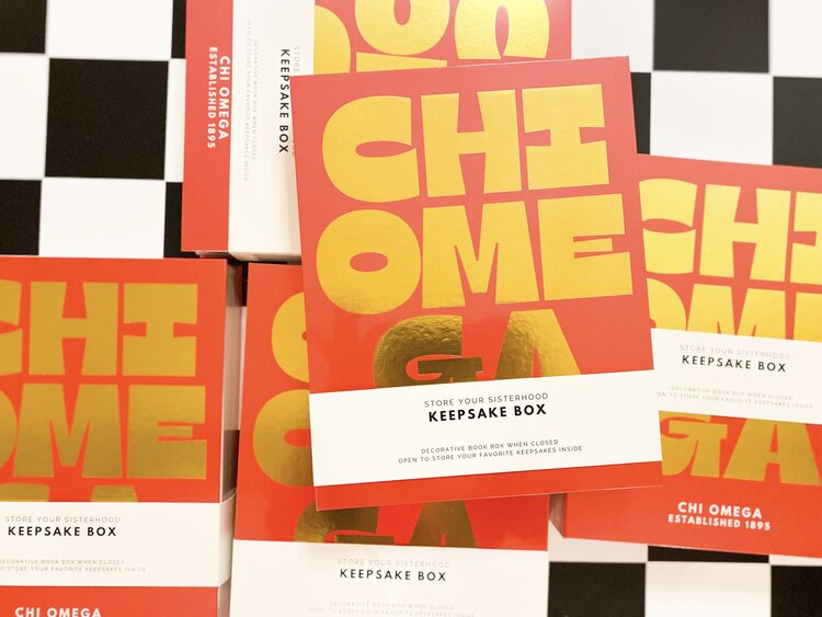 Tart By Taylor Savvy Sorority Keepsake Box - Chi Omega