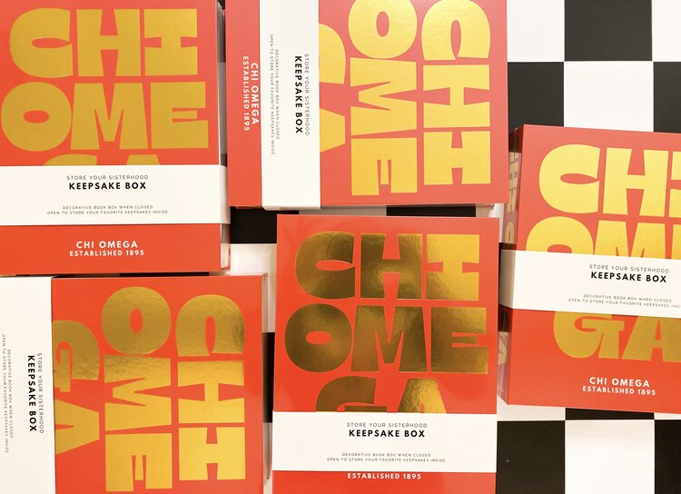 Tart By Taylor Savvy Sorority Keepsake Box - Chi Omega