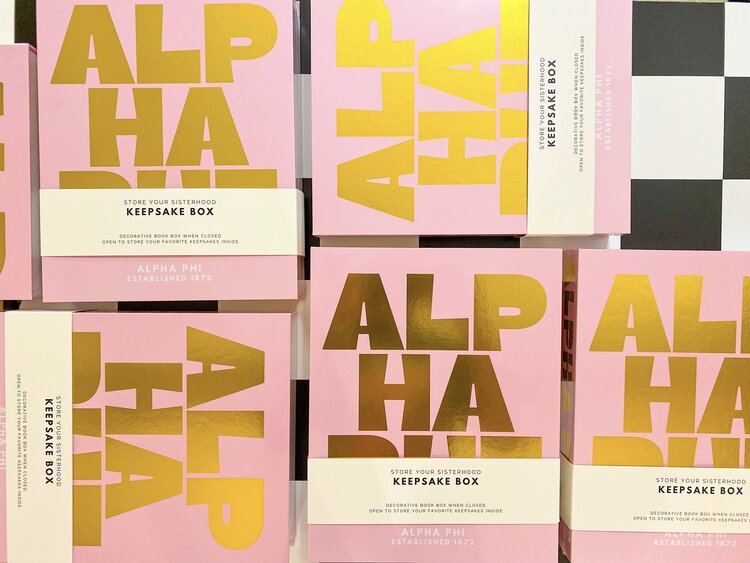 Tart By Taylor Savvy Sorority Keepsake Box - Alpha Phi