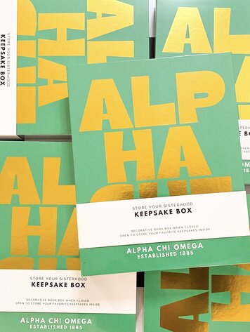 Tart By Taylor Savvy Sorority Keepsake Box - Alpha Chi Omega