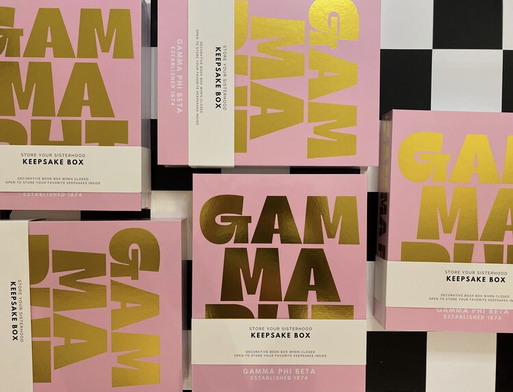 Tart By Taylor Savvy Sorority Keepsake Box - Gamma Phi Beta