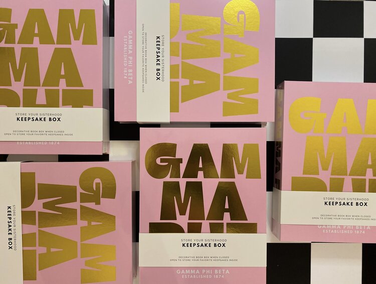 Tart By Taylor Savvy Sorority Keepsake Box - Gamma Phi Beta