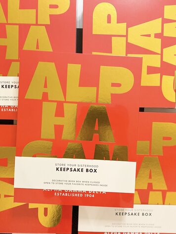 Tart By Taylor Savvy Sorority Keepsake Box - Alpha Gamma Delta