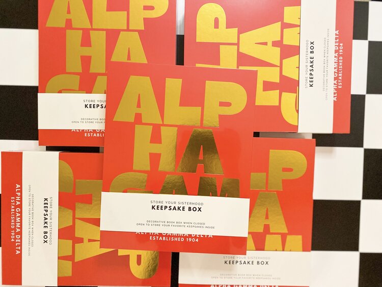 Tart By Taylor Savvy Sorority Keepsake Box - Alpha Gamma Delta