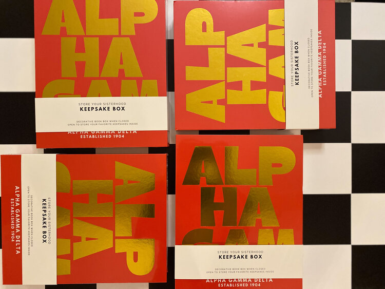 Tart By Taylor Savvy Sorority Keepsake Box - Alpha Gamma Delta