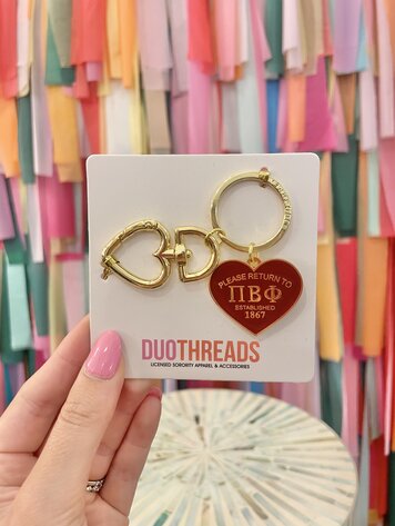 Duo Threads Please Return Keyring - Pi Beta Phi