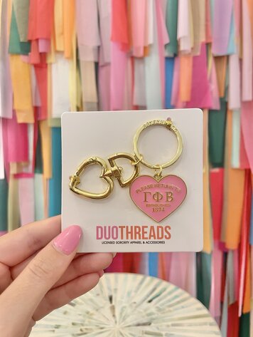 Duo Threads Please Return Keyring - Gamma Phi Beta