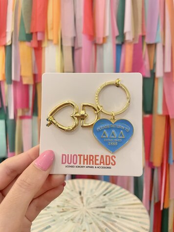 Duo Threads Please Return Keyring - Delta Delta Delta