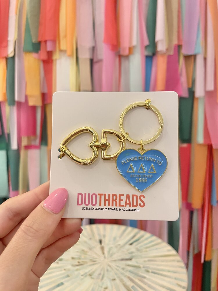 Duo Threads Please Return Keyring - Delta Delta Delta