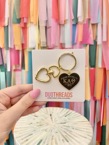 Duo Threads Please Return Keyring - Kappa Alpha Theta