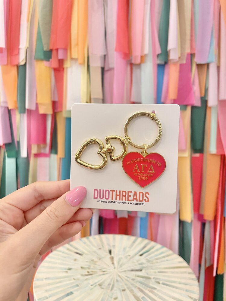 Duo Threads Please Return Keyring - Alpha Gamma Delta