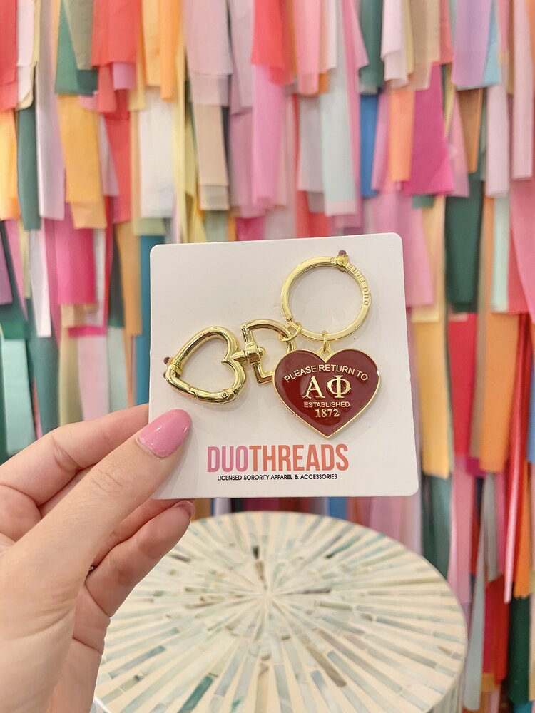 Duo Threads Please Return Keyring - Alpha Phi