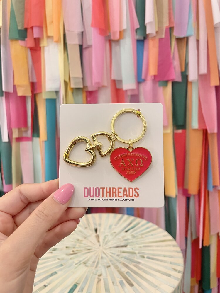 Duo Threads Please Return Keyring - Alpha Chi Omega