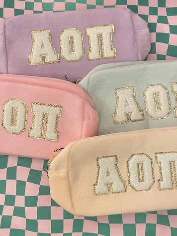 Duo Threads Sorority Cosmetic Bag - Alpha Omicron Pi