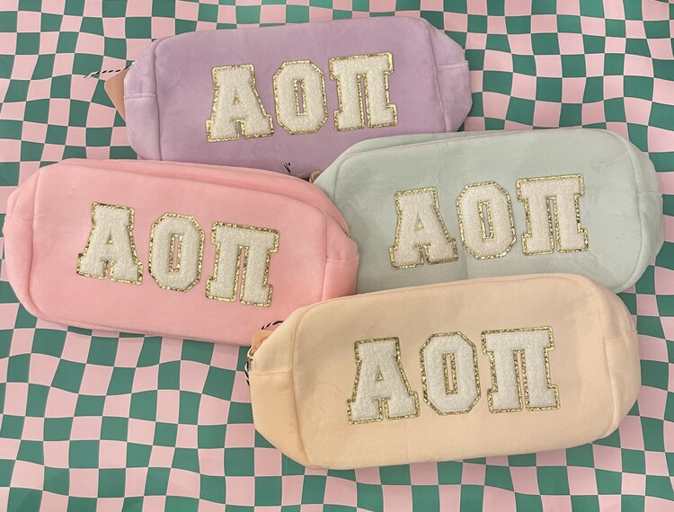 Duo Threads Sorority Cosmetic Bag - Alpha Omicron Pi