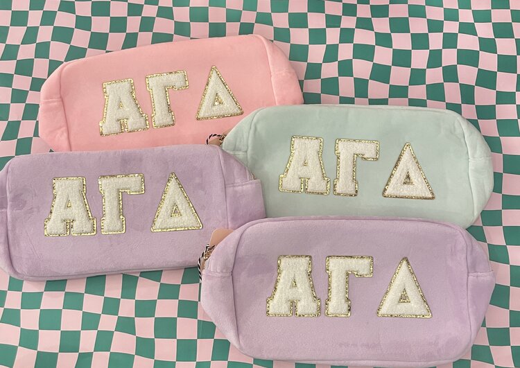 Duo Threads Sorority Cosmetic Bag - Alpha Gamma Delta