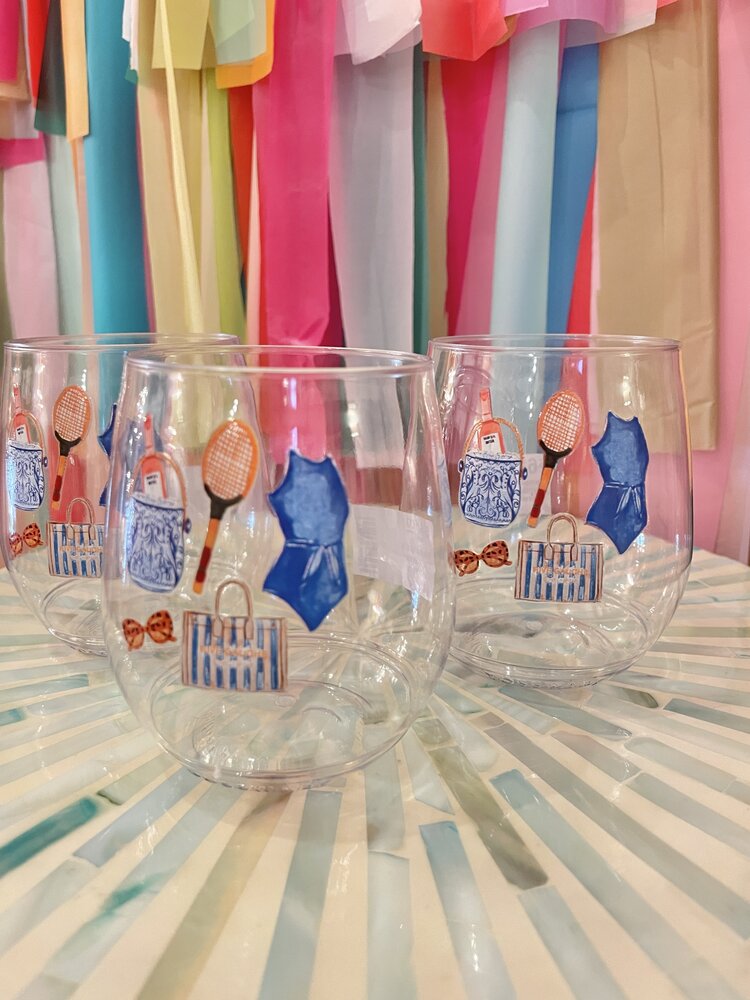 Sip Hip Hooray Hampton's Stemless Tossware